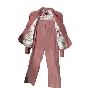BRAND NEW!!! Soft Rose Pink Suede Pants Suit.